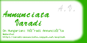 annunciata varadi business card